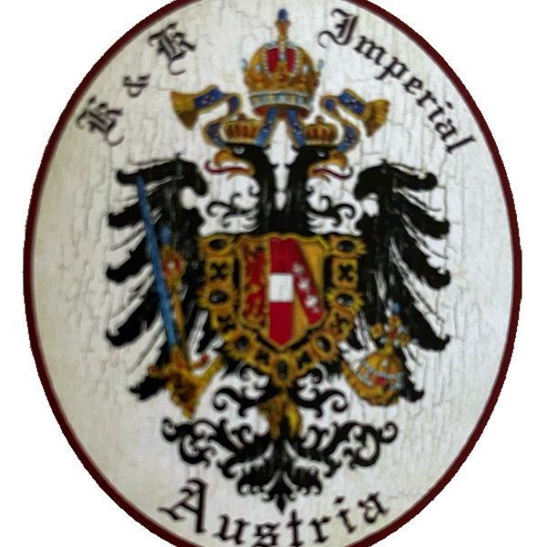 Nostalgie Holzschild KuK Imperial Austria Österreich Doppeladler Wappen Schild