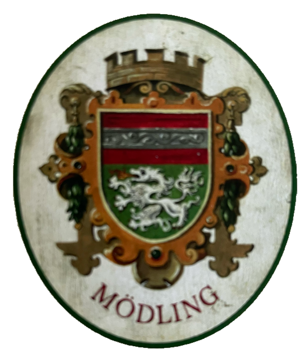 Nostalgie Holzschild Mödling Wappen Ort Niederösterreich KuK Schild