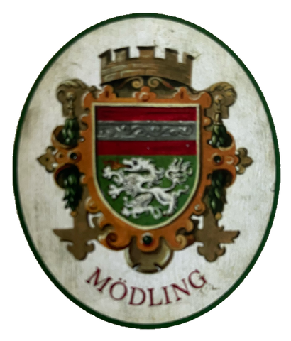Nostalgie Holzschild Mödling Wappen Ort Niederösterreich KuK Schild