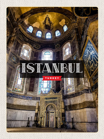 Schild Istanbul Turkey Türkei Hagia Sophia 12x18 20x30 30x40 Blech od. Holz