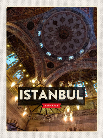 Schild Istanbul Turkey Türkei Blaue Moschee 12x18 20x30 30x40 Blech od. Holz
