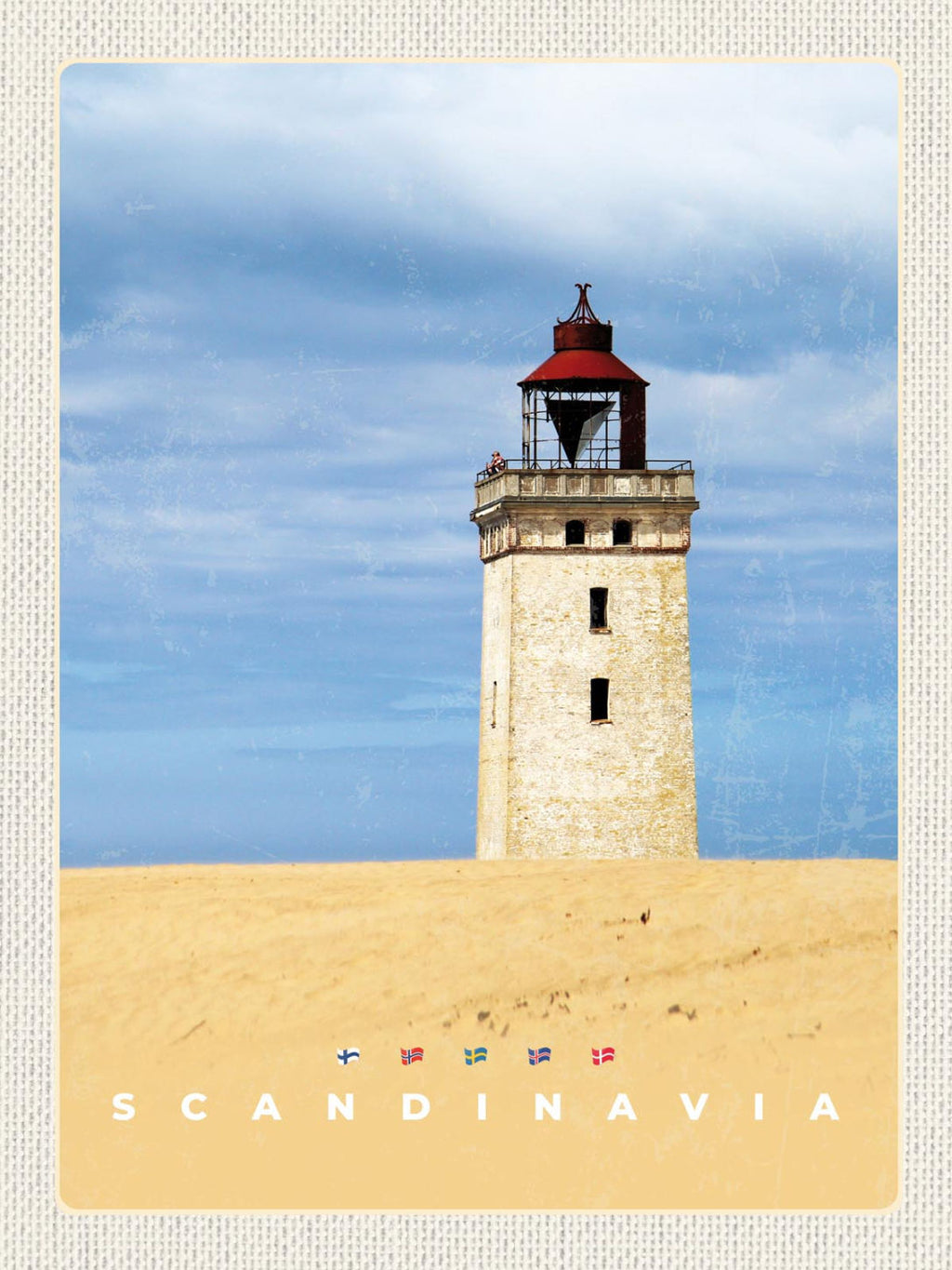 Schild Scandinavia SCA Rubjerg Knude Fyr Leuchtturm 12x18 20x30 30x40 Blech/Holz
