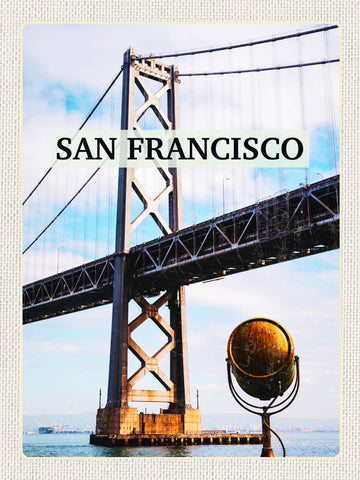 Schild San Francisco Golden Gate Bridge Brücke USA 12x18 20x30 30x40 Blech/Holz