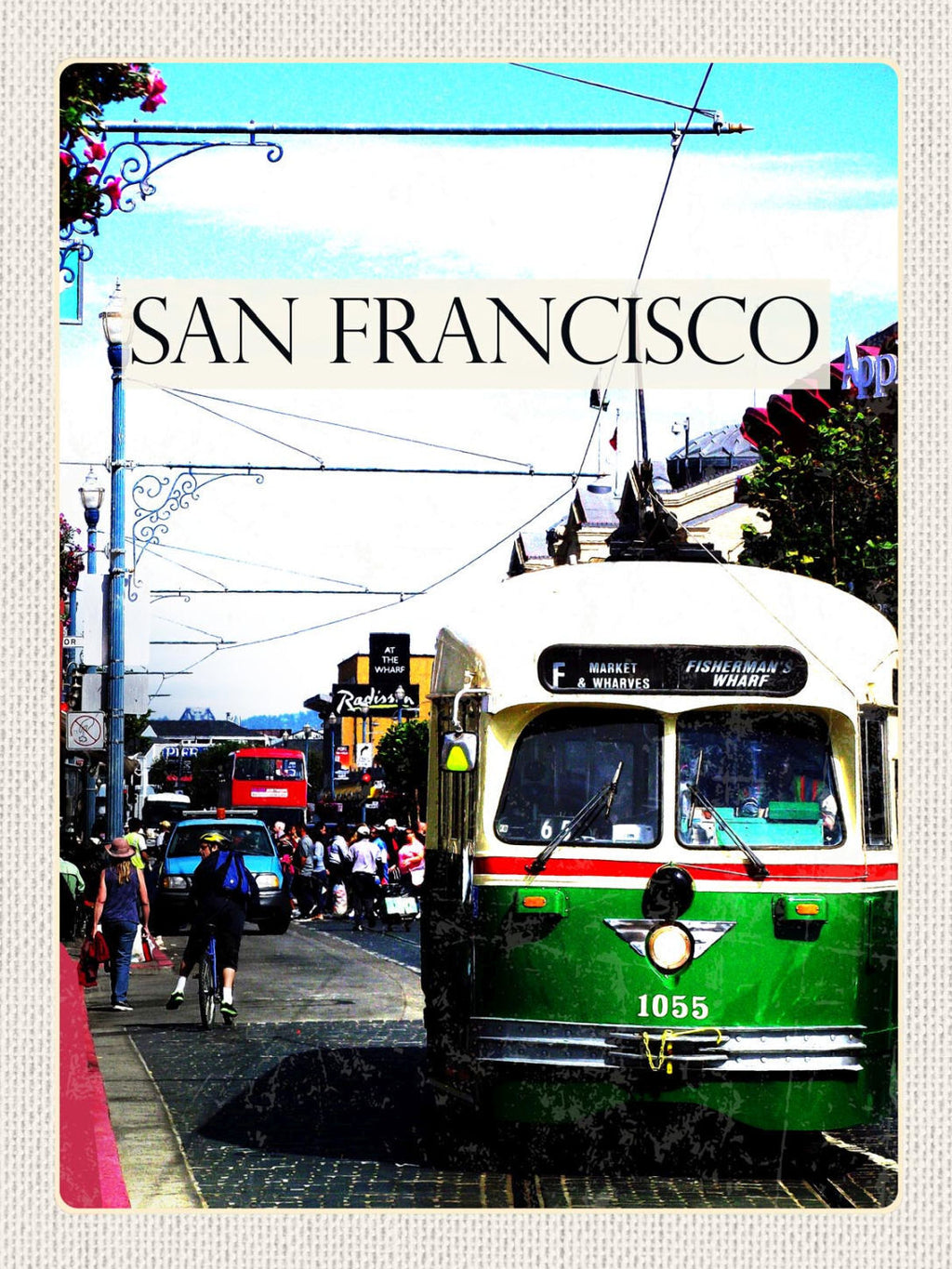 Schild San Francisco Cable Car Straße Seilbahn USA 12x18 20x30 30x40 Blech/Holz