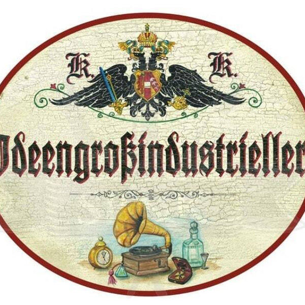 Kuk nostalgie holzschild ideengroßindustrieller