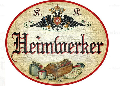Kuk nostalgie holzschild heimwerker