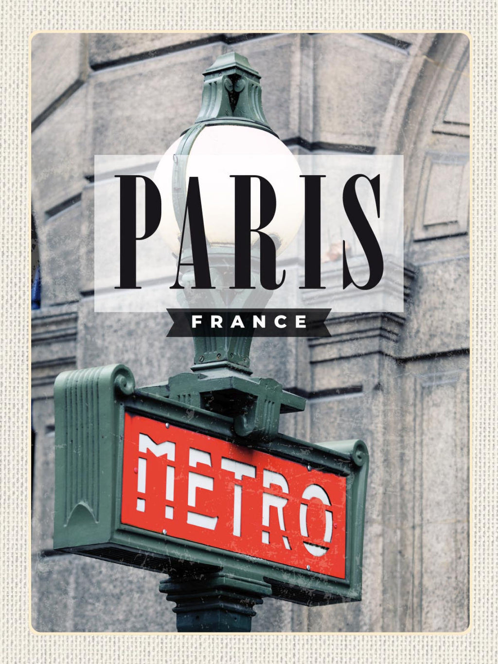 Schild Paris France Frankreich Metro Stadt 12x18 20x30 30x40 Blech od. Holz