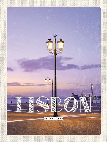 Schild Lisbon Lissabon Portugal Hafen Laterne 12x18 20x30 30x40 Blech od. Holz