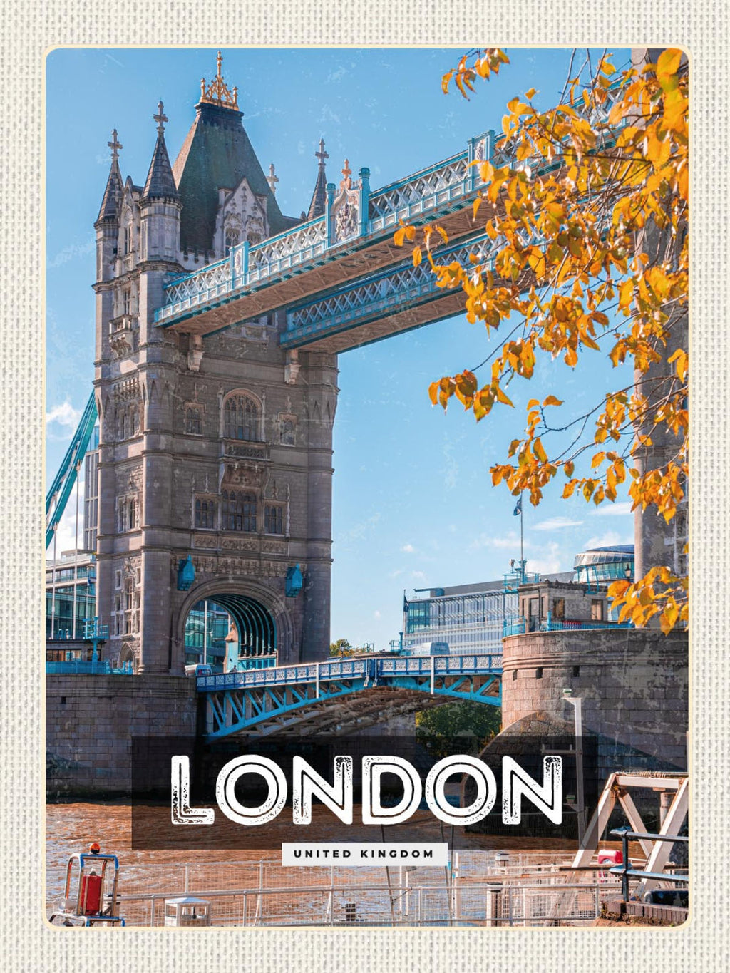 Schild London Tower Bridge England UK GB 12x18 20x30 30x40 Blech od. Holz