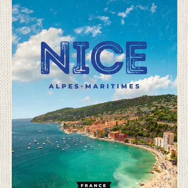 Schild Nice Alpes-Maritimes France Nizza Frankreich 12x18 20x30 30x40 Blech/Holz