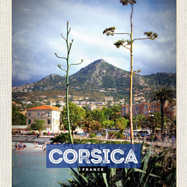 Schild Corsica France Korsika Frankreich Strand 12x18 20x30 30x40 Blech/Holz