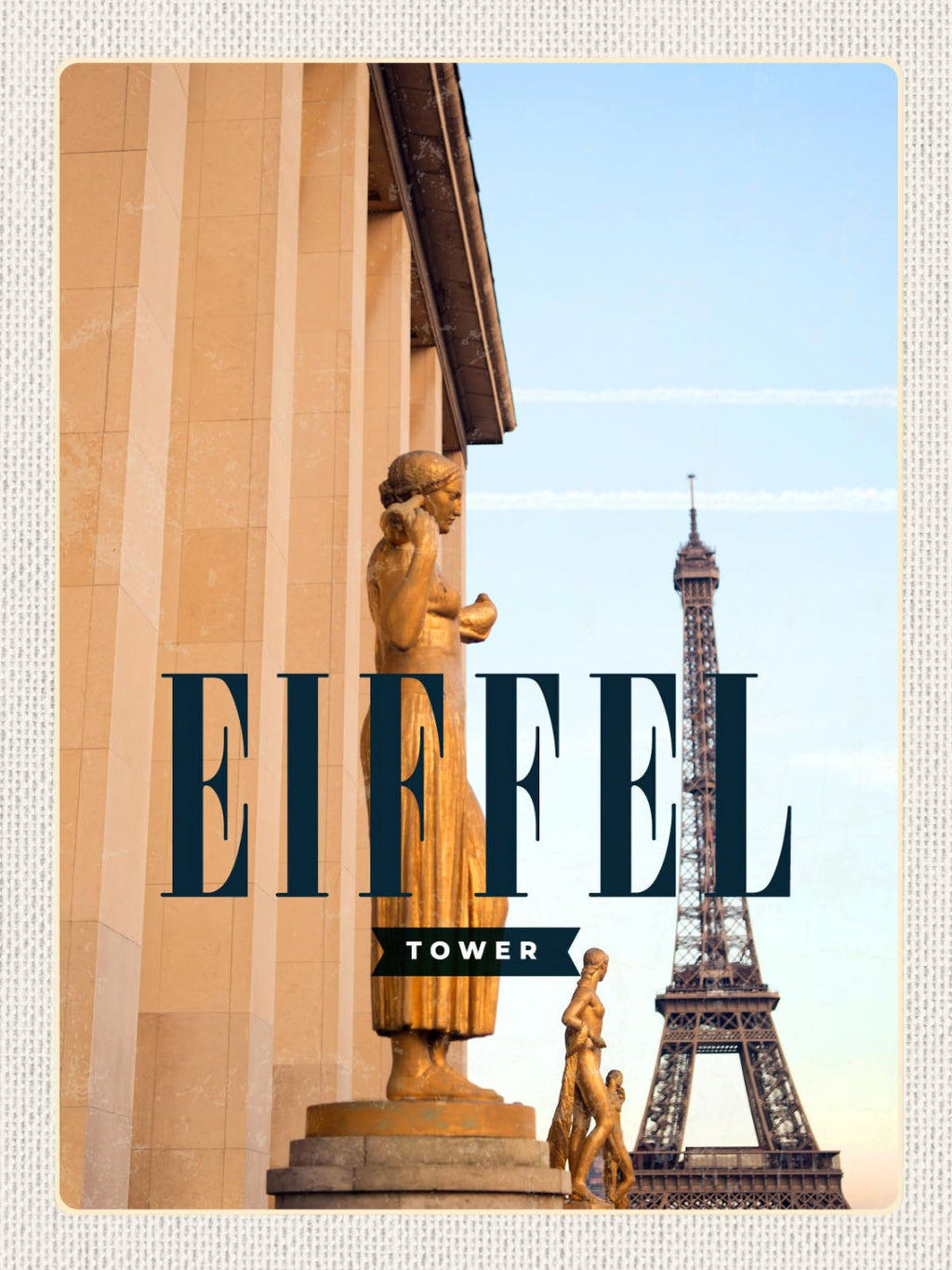 Schild Eiffel Tower Turm France Paris Frankreich 12x18 20x0 30x40 Blech od. Holz