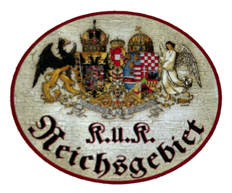 Nostalgie Holzschild KuK Reichsgebiet Kaiser Österreich Schild
