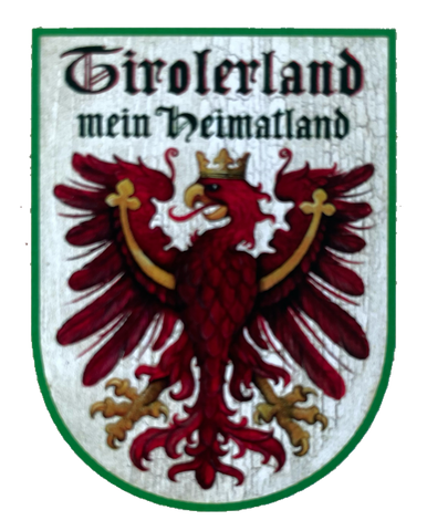Nostalgie Holzschild Tirolerland Mein Heimatland Tirol Wappen Österreich Schild
