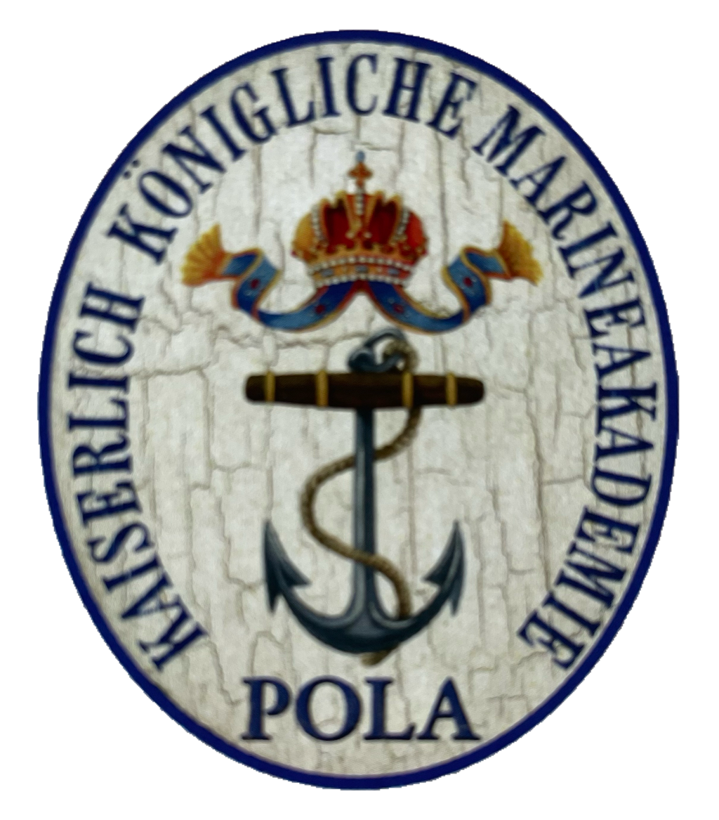 Nostalgie Holzschild KuK Marineakademie Pola Istrien Kroatien Schild