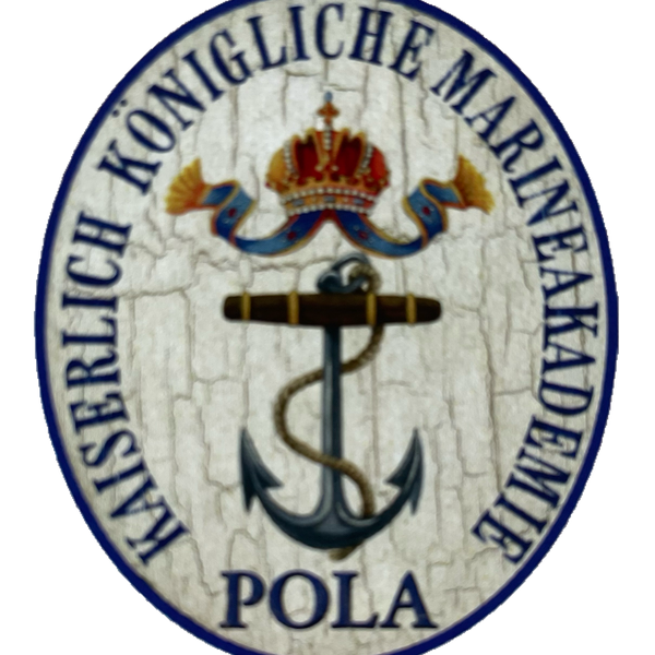 Nostalgie Holzschild KuK Marineakademie Pola Istrien Kroatien Schild