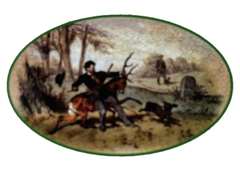 Nostalgie Holzschild Jäger Hirsch Jagd Jagen Wild Gewehr Natur Tier Schild
