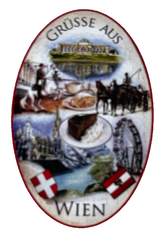 Nostalgie Holzschild Grüße Aus Wien Österreich Vienna Collage Schild
