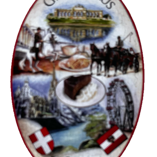 Nostalgie Holzschild Grüße Aus Wien Österreich Vienna Collage Schild