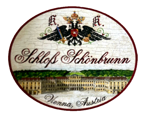 KuK Nostalgie Holzschild Schloß Schönbrunn Vienna Austria Wien Österreich Schild
