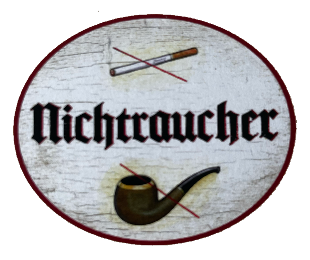 Nostalgie Holzschild Nichtraucher Rauchen Verboten Zigarette Pfeife Schild