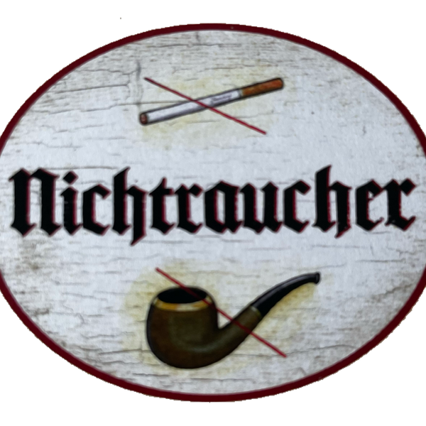 Nostalgie Holzschild Nichtraucher Rauchen Verboten Zigarette Pfeife Schild