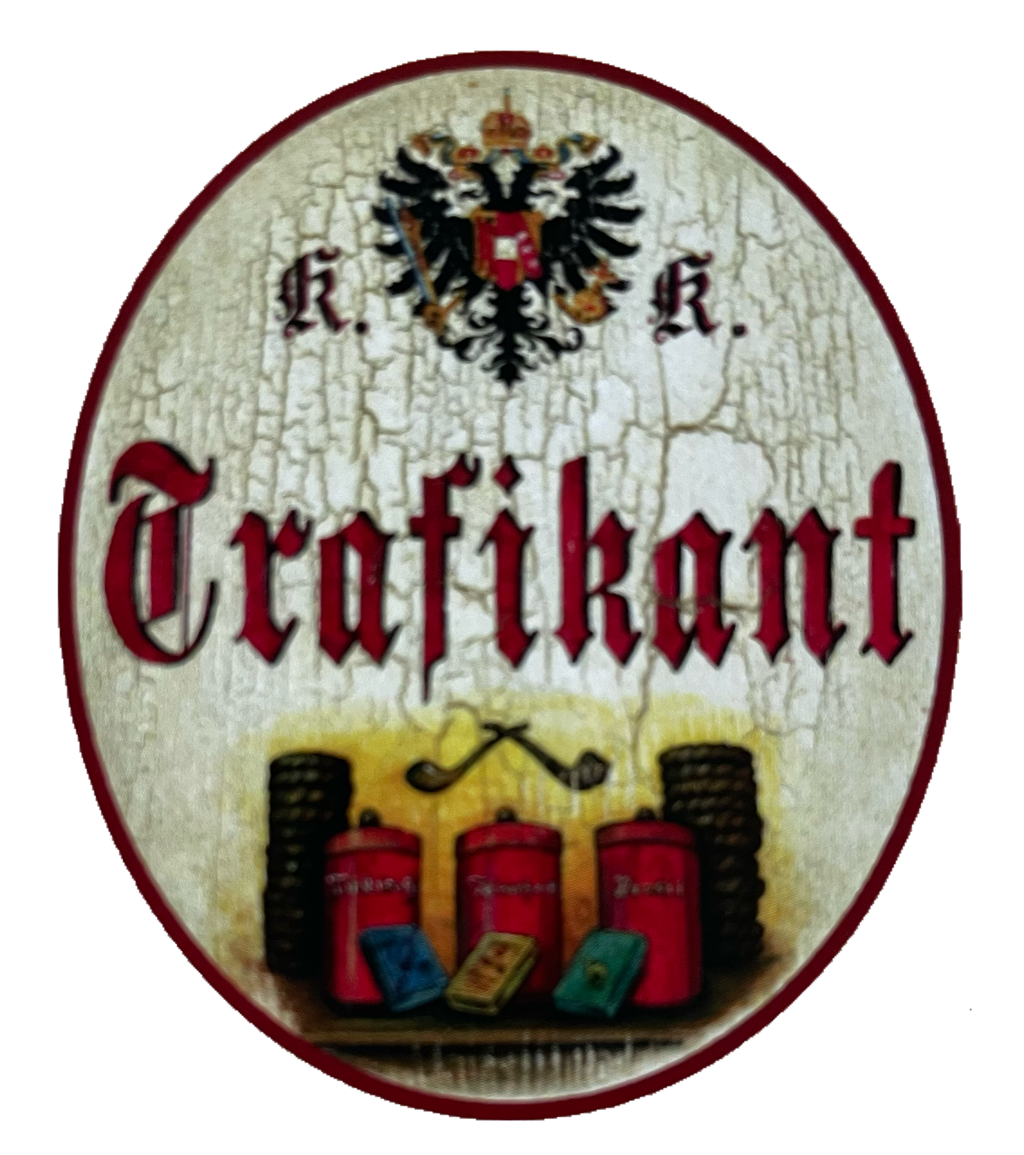 KuK Nostalgie Holzschild Trafikant Tabak Trafik Kiosk Zigaretten Schild