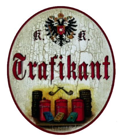 KuK Nostalgie Holzschild Trafikant Tabak Trafik Kiosk Zigaretten Schild