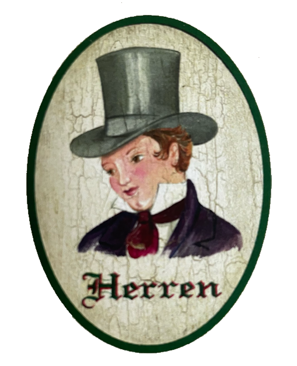 Nostalgie Holzschild Biedermeier Herren WC Toilette Klo Buben Schild