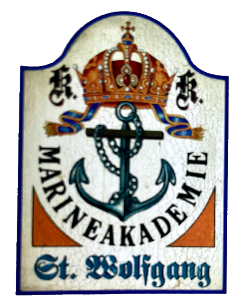 Nostalgie Holzschild KuK Marineakademie St. Wolfgang Salzburg Österreich Schild