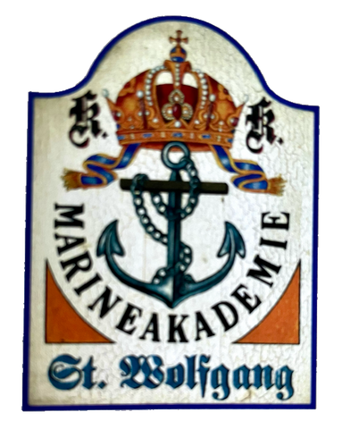 Nostalgie Holzschild KuK Marineakademie St. Wolfgang Salzburg Österreich Schild