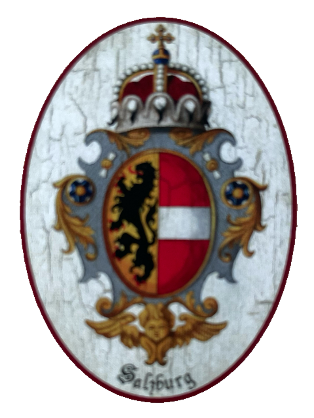 Nostalgie Holzschild Salzburg Wappen Österreich Schild
