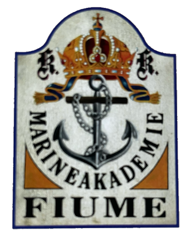 Nostalgie Holzschild KuK Marineakademie Fiume Freistaat Kroatien Schild