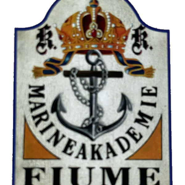 Nostalgie Holzschild KuK Marineakademie Fiume Freistaat Kroatien Schild