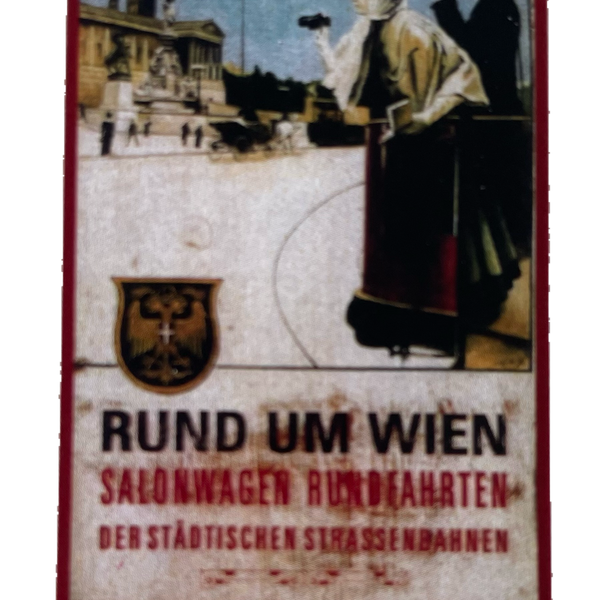 Nostalgie Holzschild Rund Um Wien Salonwagen Rundfahrten Schild