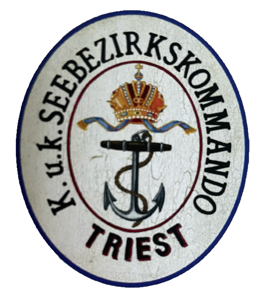 Nostalgie Holzschild KuK Seebezirkskommando Triest Italien Schild
