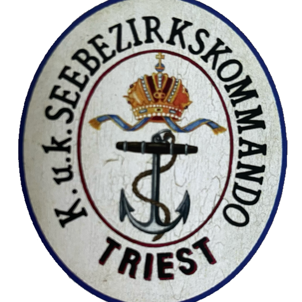 Nostalgie Holzschild KuK Seebezirkskommando Triest Italien Schild