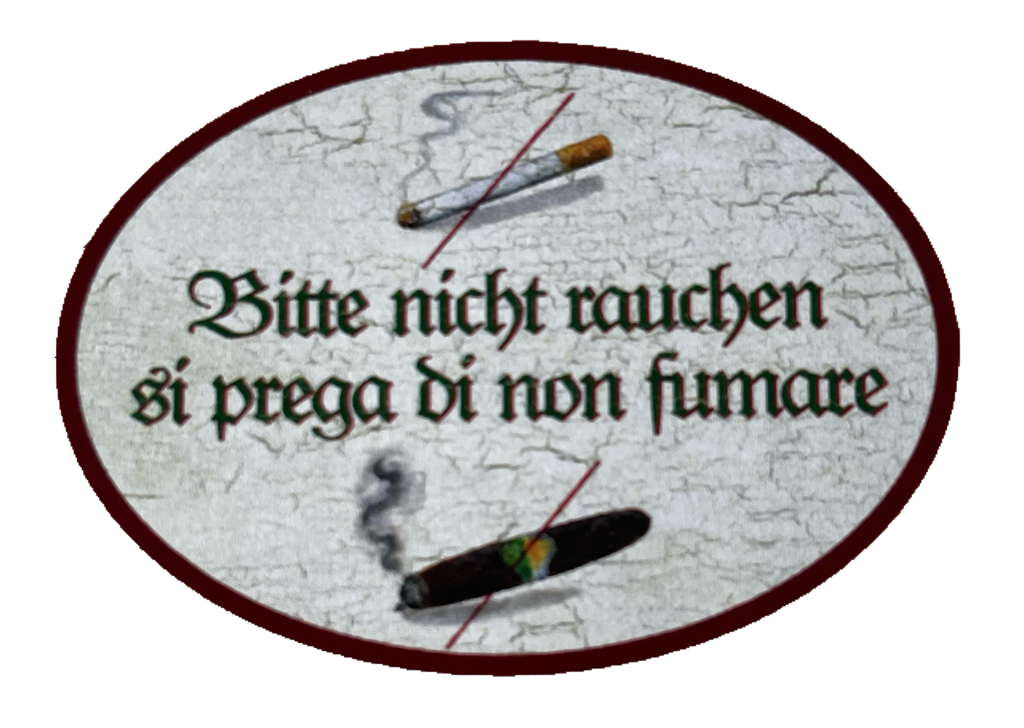 Nostalgie Holzschild Bitte Nicht Rauchen Si Prega Di Non Fumare Zigarette Schild