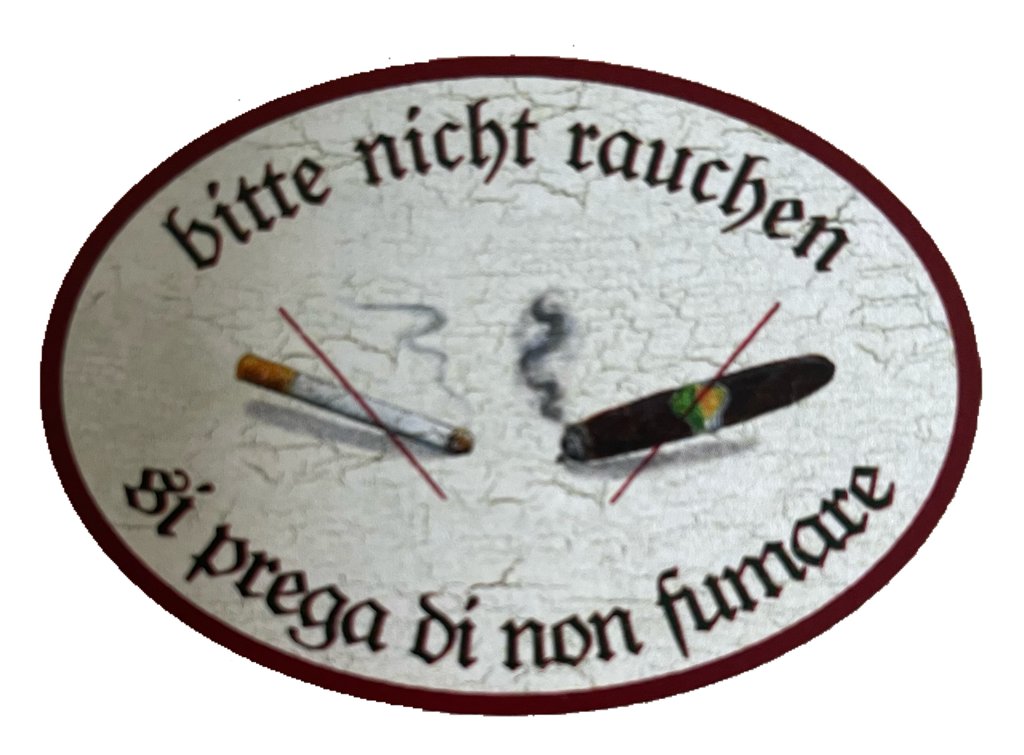 Nostalgie Holzschild Bitte Nicht Rauchen Si Prega Di Non Fumare Zigarette Schild