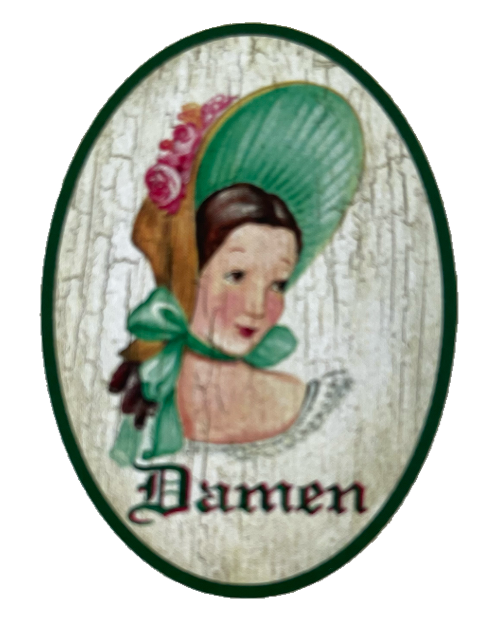 Nostalgie Holzschild Biedermeier Damen WC Toilette Klo Mädchen Schild
