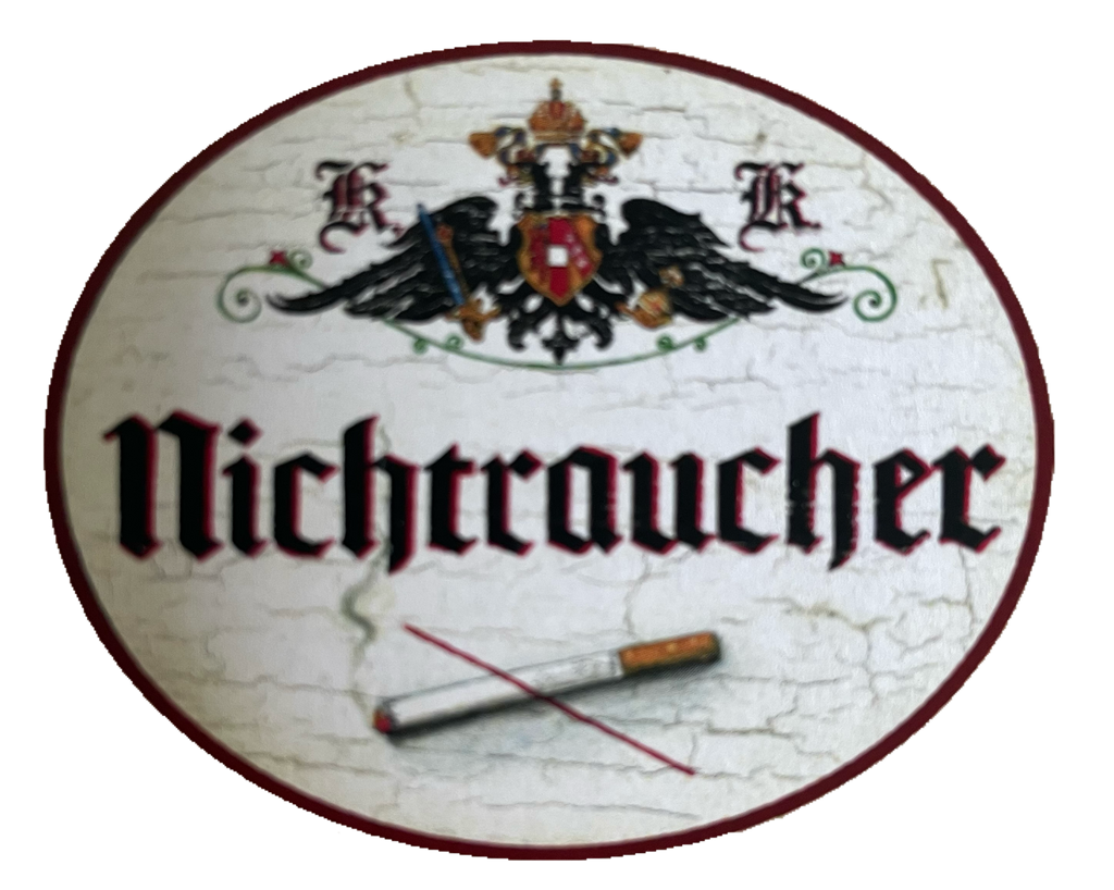 KuK Nostalgie Holzschild Nichtraucher Rauchen Verboten Zigarette Schild