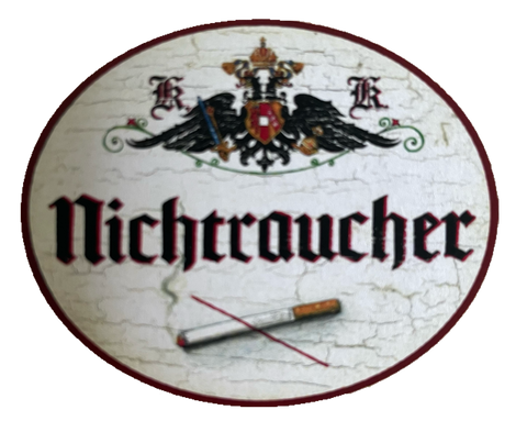 KuK Nostalgie Holzschild Nichtraucher Rauchen Verboten Zigarette Schild