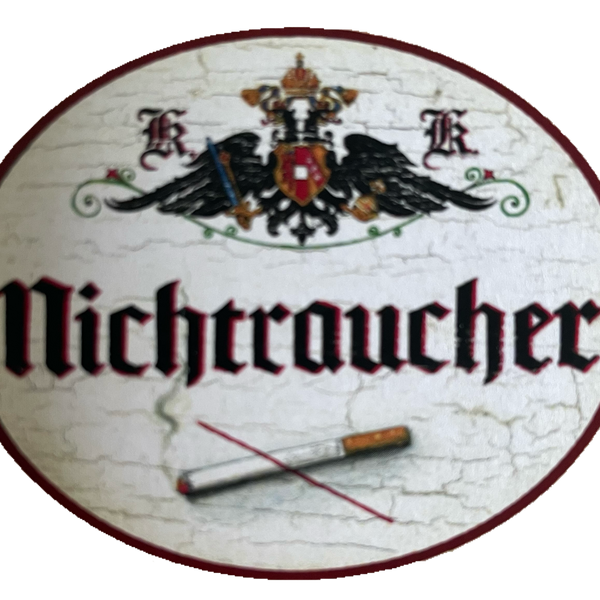 KuK Nostalgie Holzschild Nichtraucher Rauchen Verboten Zigarette Schild