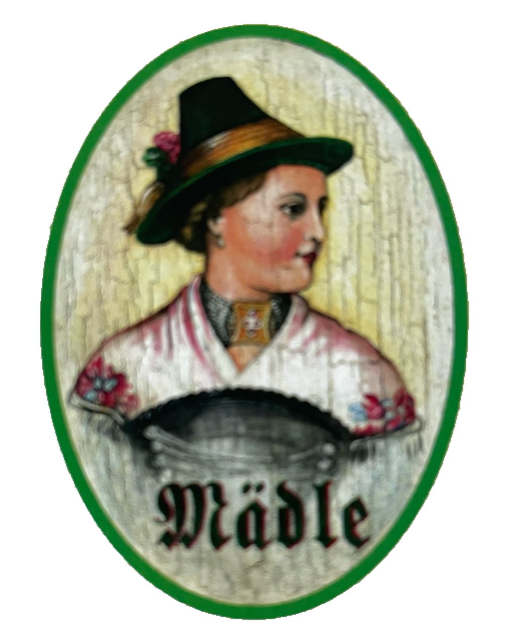 Nostalgie Holzschild Allgäu Mädle WC Toilette Klo Mädchen Damen Schild