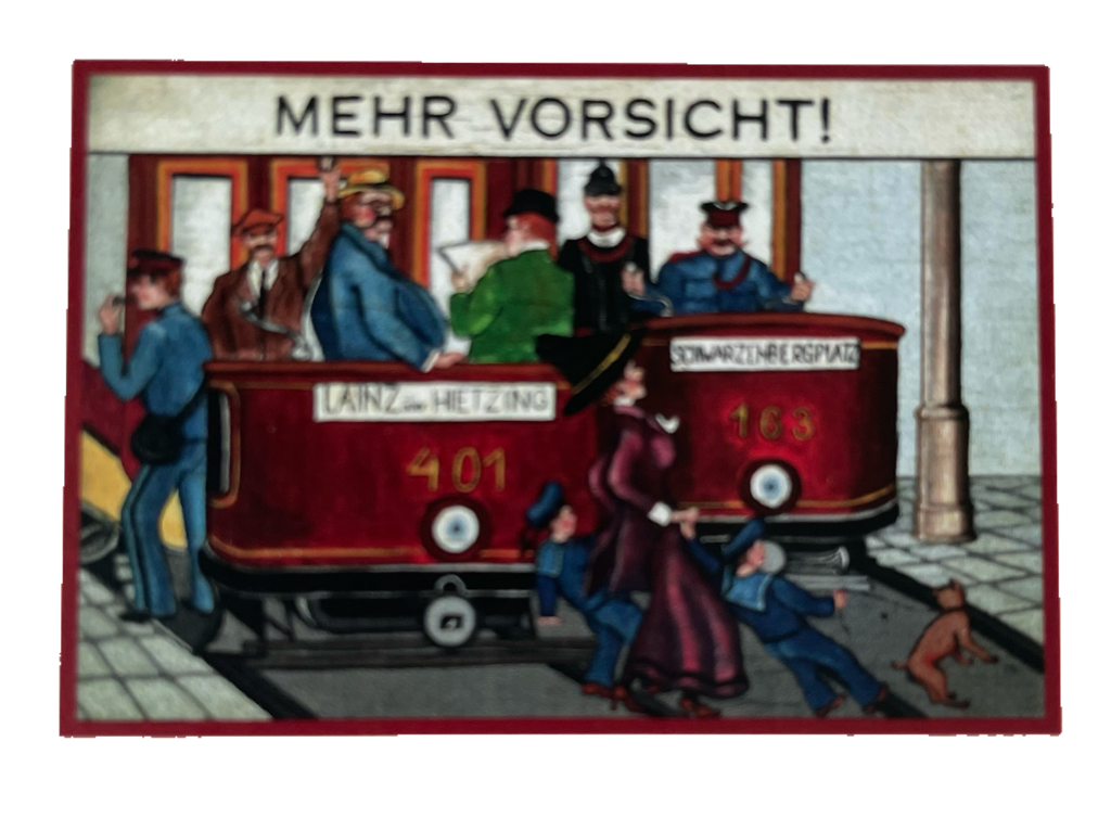 Nostalgie Holzschild Straßenbahn Mehr Vorsicht Tramway Bim Tram Bahn Schild