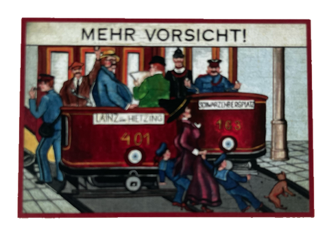 Nostalgie Holzschild Straßenbahn Mehr Vorsicht Tramway Bim Tram Bahn Schild