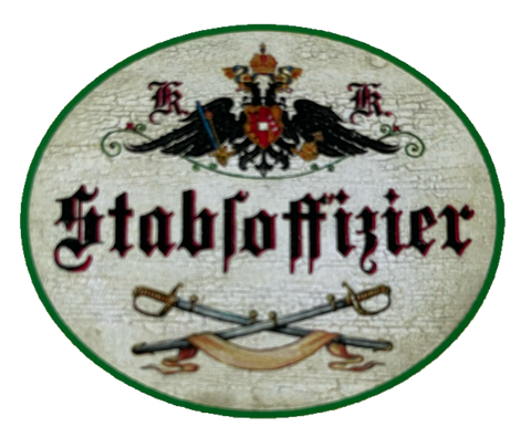 KuK Nostalgie Holzschild Stabsoffizier Bundesheer Bundeswehr Militär Schild