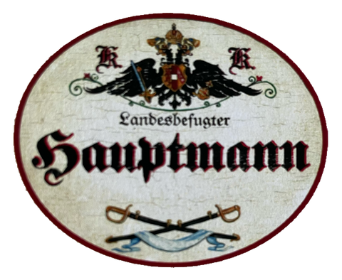 KuK Nostalgie Holzschild Landesbefugter Hauptmann Militär Bundeswehr Schild