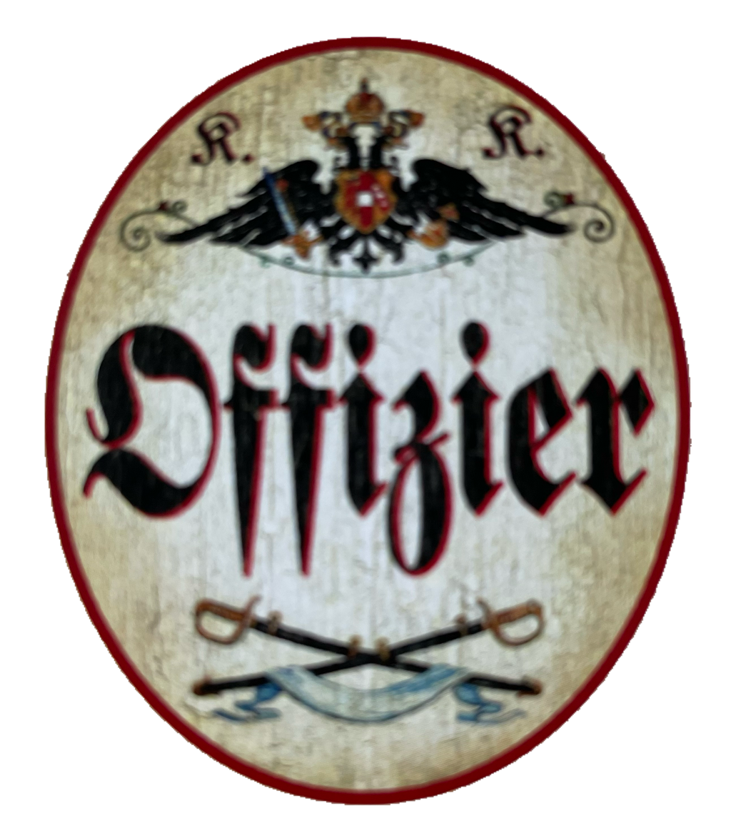 KuK Nostalgie Holzschild Offizier Bundeswehr Bundesheer Militär Soldaten Schild