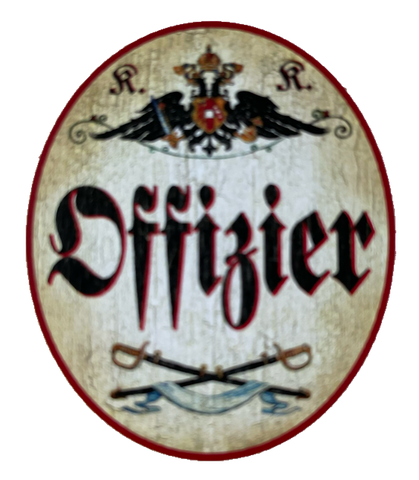 KuK Nostalgie Holzschild Offizier Bundeswehr Bundesheer Militär Soldaten Schild